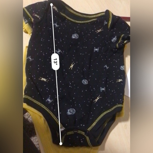 3/$15 Bundle of 2 Star Wars infant short sleeve onesie - Picture 6 of 6